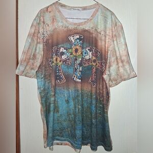 Multicolor Graphic Short Sleeve Tee